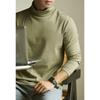 Lujo Ligero y Sensación de Alta Gama ~ Camiseta de Algodón Mercerizado Antiestática con Amoníaco Líquido, Cuello Alto, Manga Larga, Color Puro, Camiseta Interior Cálida para el Cuello, Amigable con la Piel