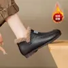 Zapatos Antideslizantes para Mamá Zapatos de Algodón Zapatos de Cuero Cálidos con Felpa Cómodos para Personas Mayores No Cansan los Pies Zapatos de Mujer Invierno