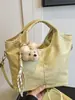 Bolsa Saco Casual Grande Capacidade Cor Sólida Simples Moda Verão 2025 para Mulheres Bolsa de Ombro Transversal Elegante de Alto Valor