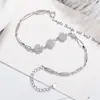 Transmissão Ao Vivo Popular Pulseira de Moissanita Sintética Duas Quilates Bolsa Princesa para Mulheres Pulseira Versátil de Temperamento de Nicho Joia de Mão