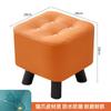 Banquinho Pequeno Doméstico Sala de Estar Mesa de Centro Banquinho Madeira Maciça Sofá Banquinho Pé Porta Trocar Sapatos Banquinho Baixo Criativo Arranhador de Gato Couro Banquinho