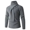 Comercio Exterior Transfronterizo Más Vendido Suéter de Punto para Hombre Estilo Hong Kong Tendencia de Moda Juvenil Suéter de Cuello Bufanda