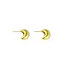 TH0354 Aretes de Plata 999 Aguja Minimalista Gota de Agua Frijol Lunar, Diseño de Nicho con un Estilo Fresco de Alta Gama