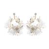 Pendientes de Novia con Diseño Original Nuevo, Pendientes de Estilo Europeo y Americano, Pendientes de Aleación con Pedrería de Cristal al por Mayor