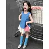 Conjunto de Niña 2026 Verano Nuevo Moda Coreana Lunares Chaleco Delgado y Falda con Adorno de Encaje para Niñas Pequeñas