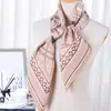 Estilo K Lenço Quadrado 90 Elegante Seda de Imitação Sarja Feminina Decorativo Lenço de Seda Feminino Toque de Seda DIY Lenço Fino de Seda