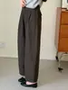 ¡Recomendación Original! Pantalones Casuales Maillard Color Café para Mujer 2025 Otoño Nuevo Estilo Coreano Holgados de Pierna Ancha Estilo Globo