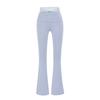 Pantalones de Ballet Otoñal con Encaje Splicing Ligeramente Atrevidos de Cintura Alta Adelgazantes para Yoga de Pierna Ancha Caída Ligeramente Ancha Pantalones Casuales para Mujer