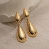 Aogu Moda Europeia e Americana Simples Cobre Banhado a Ouro Real Retrô Brincos de Gota de Água para Mulheres Nicho High-End Versátil Brincos Personalizados