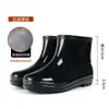 Botas de chuva de cano alto masculinas, sapatos impermeáveis, femininas quentes antiderrapantes para pesca, sapatos de borracha para trabalho na cozinha, galochas para lavagem de carro