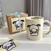 Taza de Cerámica de Dibujos Animados Linda Similar a las de Xiaohongshu, Taza de Regalo de Alto Valor para Niñas, Perfecta para Bodas y Compromisos