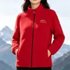 Jaqueta Externa Grossa Forrada com Lã Feminina para Outono e Inverno, Cardigan Quente de Lã com Gola Alta, Moletom para Esportes e Lazer