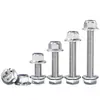 Juego Completo de Tornillo y Tuerca de Brida Cruzada de Acero Inoxidable 304 con Pernos de Cabeza Hexagonal Exterior y Arandelas Antideslizantes