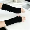 Mangas Falsas Largas de Punto Trenzado para Mujer, Nuevos Calentadores de Brazos de Lana sin Dedos de Medio Dedo Otoño/Invierno, Accesorios de Moda