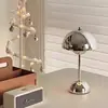 Lámpara de hongo LED transfronteriza, lámpara de mesa de capullo electrochapado, lámpara de mesa decorativa recargable con control táctil estilo nórdico para el hogar, dormitorio, estudio