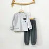 Pantalones de pijama de manga larga para niños y niñas Ropa de casa cómoda para niñas de invierno Felpa australiana Forro polar Festival de Primavera Año Nuevo