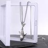 Colar Masculino da Moda Estilo Coreano com Pingente de Baleia Acessórios para Meninos Homens e Mulheres Personalizado Hip-Hop Corrente de Suéter Estudantil Feminino Casal Presente