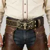 Cinturón de Vaquero Occidental Moderno Retro Juvenil Punk con Relieve para Hombre Tachonado de Cuero Venta al por Mayor en Stock
