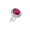 Moda Transfronteriza Anillo Ajustable Europeo y Americano de Zirconia y Piedras Preciosas de Colores con un Toque de Lujo, Elegancia y Alta Gama Presentando Zafiros Rojos y Azules y Diamantes Rosas