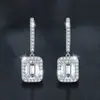 Aretes de Diamantes Moussaint Moda Elegante Plata Esterlina 925 Corte Redian Joyería para la Oreja para Mujer Aretes de Joyería con Sentido de Alta Gama