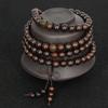 Polvo Madera Vietnam Madera de Águila Cuero Madera Negra Pulsera de 108 Cuentas Cuero Madera Negra Cuentas Joyería Cuentas