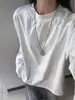 Camiseta de Estilo Americano con Cuello Pequeño y Mangas Largas para Hombres y Mujeres, Nueva Sudadera Resistente de Hombro Normal para Otoño e Invierno, Camiseta Deportiva de Secado Rápido para Capa Base