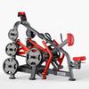 Entrenador de Remo Sentado Panatta Panata Tirón Alto Remo Horizontal Redondo Set de Equipo para Gimnasio