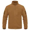 Em estoque TAD Esportes ao Ar Livre Tático Casaco de Lã Outono e Inverno Masculino Gola Vertical Casaco de Lã Quente Jaqueta de Montanhismo