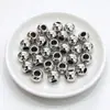Cuentas Redondas Doradas y Plateadas de Agujero Grande Galvanizadas con Acrílico UV, Cuentas Sueltas para DIY, Cadena de Bolsos, Accesorios para Ropa, Cuentas Checas