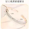 Popular Pulsera de Plata Pura 9999 con Diseño "Amor a Primera Vista", Pulsera de Moda Estilo Coreano para Mujer, Regalo de San Valentín para Novia