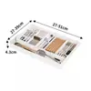 Caja de Almacenamiento de Cajón de Escritorio Retráctil Hogar Cocina Integrada Cubiertos Retráctiles Cubiertos Palillos Separación y Organización