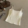 Versão Atualizada de Camisola Lisa Minimalista com Bojos de Látex, Peça Básica Externa Estilo Coreano Ins para Mulheres