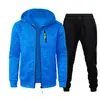 Nuevo Conjunto de Suéter con Capucha y Chaqueta de Punto Jacquard para Hombre, Deportivo, Fitness, Ocio