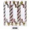 6cm/6 Piezas Decoraciones Navideñas Colgantes Pequeños de Bastón de Caramelo Pequeños Regalos de Navidad
