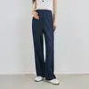 Pantalones de Maternidad Crystal de Octubre Hielo Oxígeno Mezclilla Sintética Pantalones Rectos Versátiles de Primavera 2026 Nuevos Pantalones de Pierna Ancha de Alto Elástico Ajustados