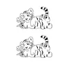 Artículos Populares Transfronterizos con un Toque de Lujo: Estilo Oscuro, Tigre y Leopardo Feroces, Cruz, Gatito, Escorpión, Corona, Alas, Tatuajes Temporales de Sol