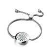 Pulsera de acero inoxidable para aromaterapia y aceites esenciales ajustable de acero de titanio pulsera de perfume hueca de 25 mm expansión de fragancia material 316L