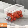 Caja de Almacenamiento de Plástico Transparente para Refrigerador Organizador de Refrigerador de Cocina para Verduras Frutas Huevos Contenedor Doméstico de Alimentos Frescos