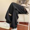 Calça Legging Esportiva Waffle Nasa Masculina Primavera e Outono 2025 Nova Calça de Moletom Solta Calças Casuais Jovens