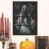Festa de Halloween Novos Adesivos Decorativos de Vidro Adesivos de Fantasma de Terror para Janela Adesivos de Atmosfera Aterrorizante e Estimulante