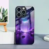 Aplicable a Apple 18PRO Funda de Vidrio Templado 17PROMAX Cielo Estrellado Morado Cubierta Protectora iPhone16 Cascada 17E