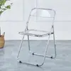 Silla transparente, silla de comedor acrílica, silla de tocador de cristal estilo ins, silla de comedor para el hogar, silla de cristal de plástico para fotografía y reuniones