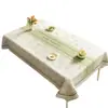 Toalha de Mesa Floral Fresca e Simples, Impermeável e à Prova de Óleo, Jogo Americano Sem Lavagem, Toalha de Mesa Retangular para Mesa de Jantar, Toalha de Mesa de Luxo Leve de Alta Qualidade para Mesa de Centro