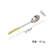 Cuchara de titanio puro tipo flor de hielo con mango largo, exquisita y elegante para uso doméstico, adecuada para niños y adultos como cuchara para sopa, cuchara de mesa o cuchara para postre