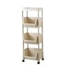 Estantería de Almacenamiento Gruesa Grande para el Hogar de Plástico de Pie Multicapa para Cocina Gabinete de Almacenamiento Multiusos Desmontable