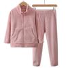 Traje de Ropa para el Hogar de Otoño e Invierno para Niños Ropa Cálida para Padres e Hijos Pantalones Cálidos Traje de Pijama de Franela para Adultos Vestidos de Madre