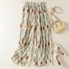 Pantalones Casuales de Pierna Ancha Sueltos Estilo Retro Resort Estampado de Diamantes Cintura Alta Verano 2026