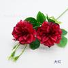2 cabezas Rosa Lefy rama única decoración de mesa flor de simulación flor de boda arreglo floral tienda diseño de paisaje flor venta caliente transfronteriza