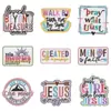 Tela para planchar con pegatinas de la Biblia, Parches decorativos para bolsa de Jesús, Palabras inspiradoras, Etiquetas bordadas, Parches de artículo en inglés