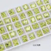 Rhinestones para Unhas Artísticas Dongzhou Crystal Amarelo Claro de Formato Irregular Acessórios DIY Rhinestones Ovais Grossos Quadrados com Parte Traseira Pontiaguda Rhinestones Super Brilhantes para Unhas